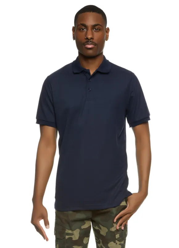 Mens Short Sleeve Pique Polo Shirt sold by Rainbow
