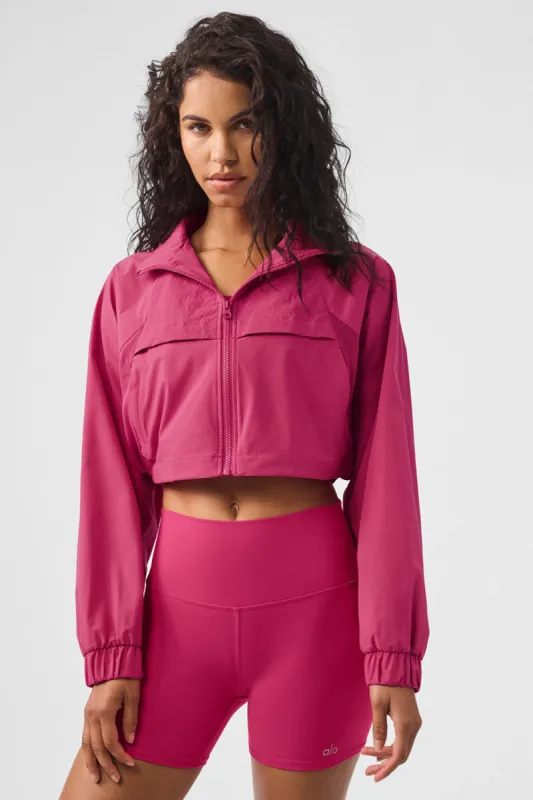 Cropped Playmaker Jacket - Pink Summer Crush sold by Alo Yoga