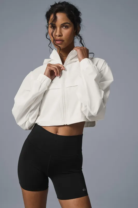 Cropped Playmaker Jacket - Ivory sold by Alo Yoga