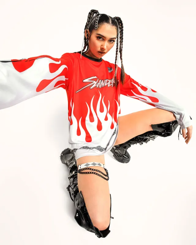 SLANDER x iHR Raging Inferno Unisex Longsleeve Jersey sold by iHeartRaves