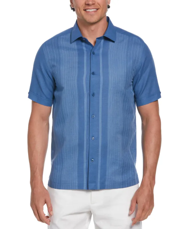 Linen Blend Gradient Panel Shirt sold by Cubavera