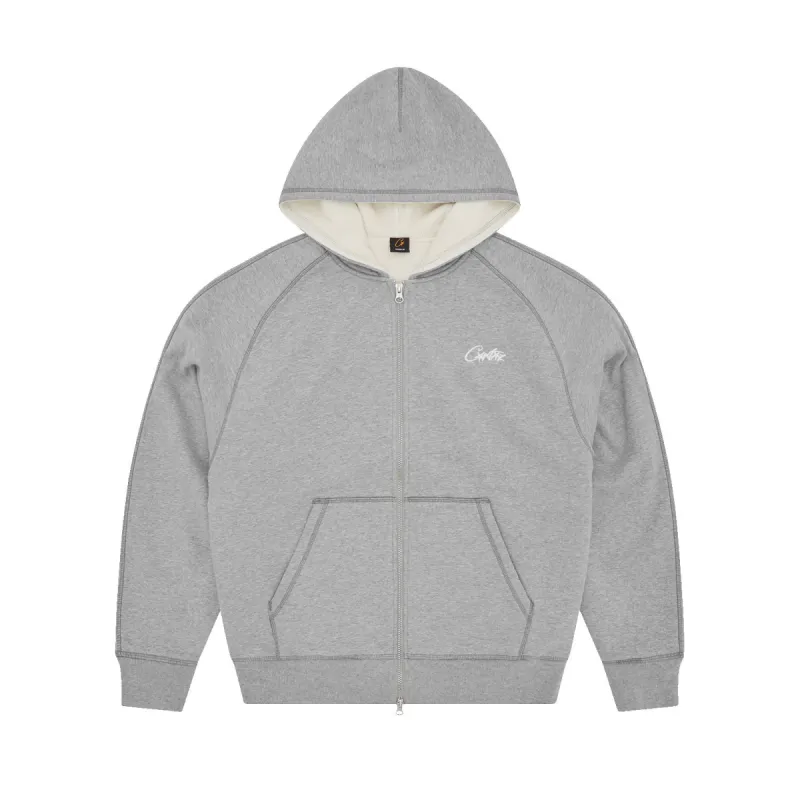 HMP THERMAL ZIP HOODIE [HEATHER GREY] sold by Corteiz