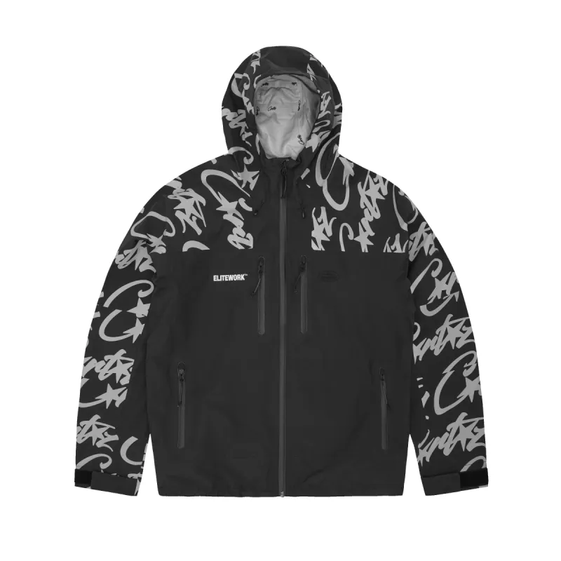 ELITEWORK™ WATERPROOF SHELL JACKET [BLACK] sold by Corteiz