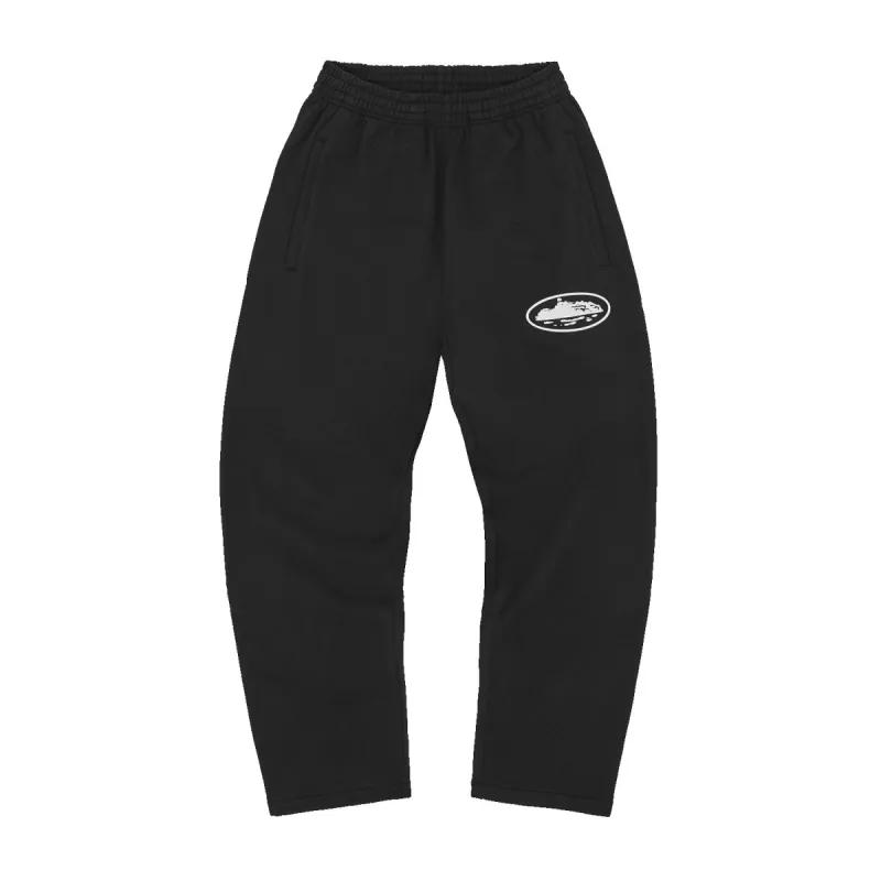 Corteiz ISLAND PUFF PRINT OPEN HEM PANT [WASHED BLACK
