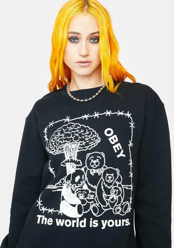 The World Is Yours Graphic Crewneck sold by Dolls Kill