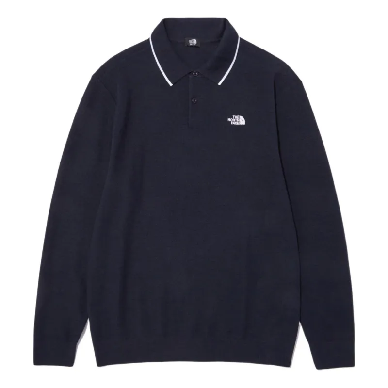 THE NORTH FACE Long Sleeve Polo Shirt 'Navy' NT7QN51B sold by KicksCrew