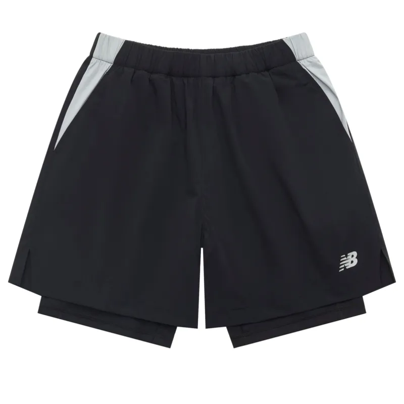 New Balance NB Logo 2 In 1 Short 'Black' NVE25121-BK sold by KicksCrew