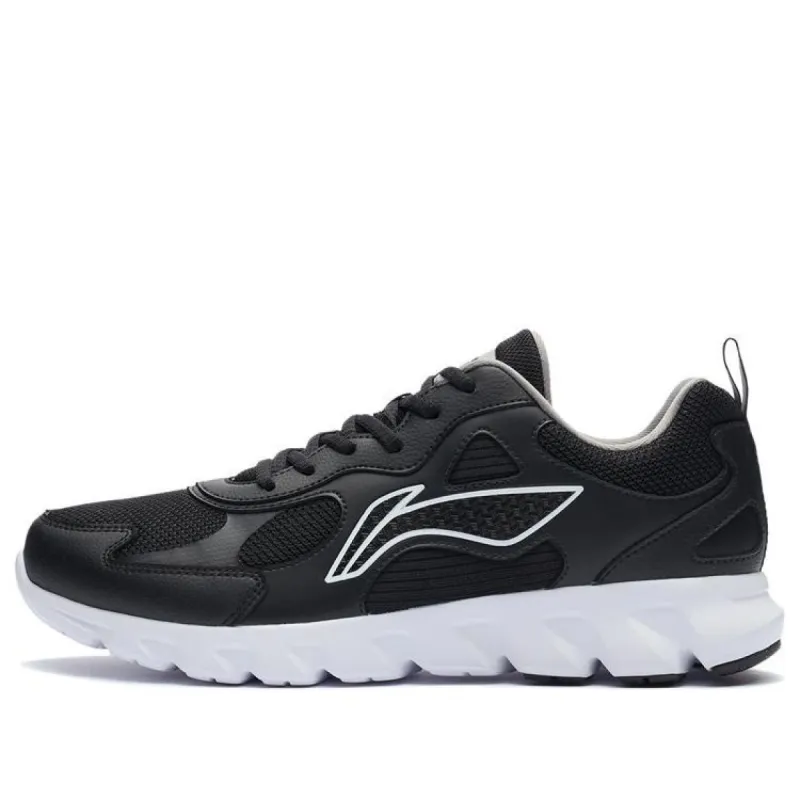 Li-Ning Basic Running Shoes 'Black White' ARSR059-1 sold by KicksCrew