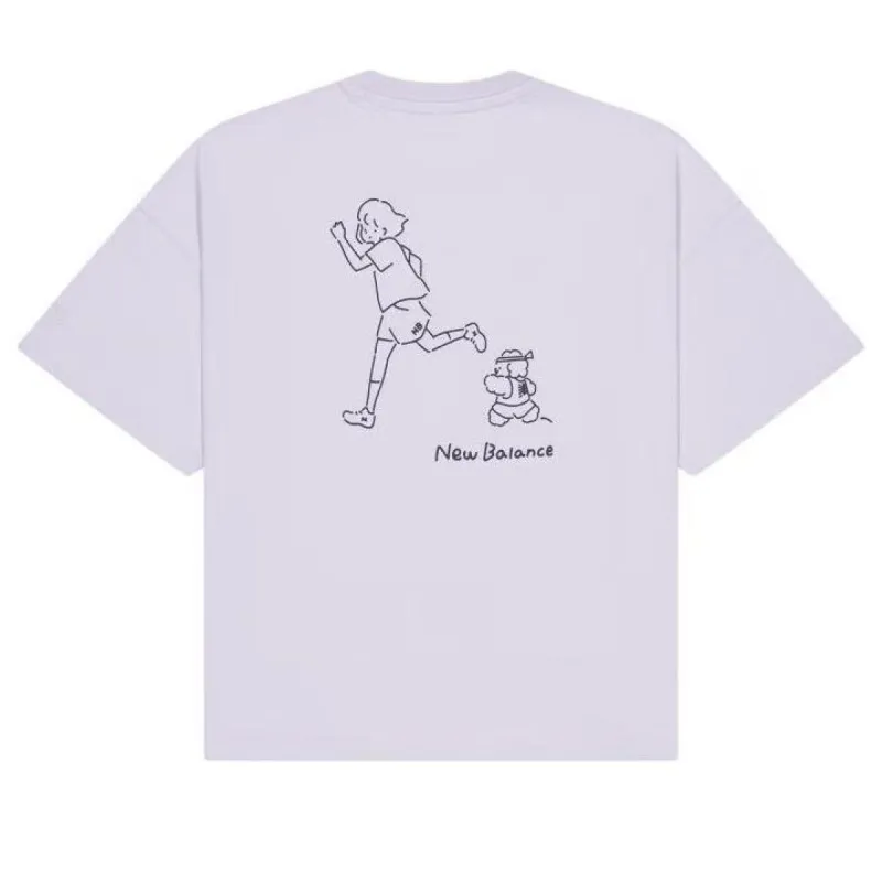 【NEW BALANCE】 UNI RC FROZEN Running Graphic Tシャツ New Balance Shifted Hyper Run Graphic Oversized T-Shirt