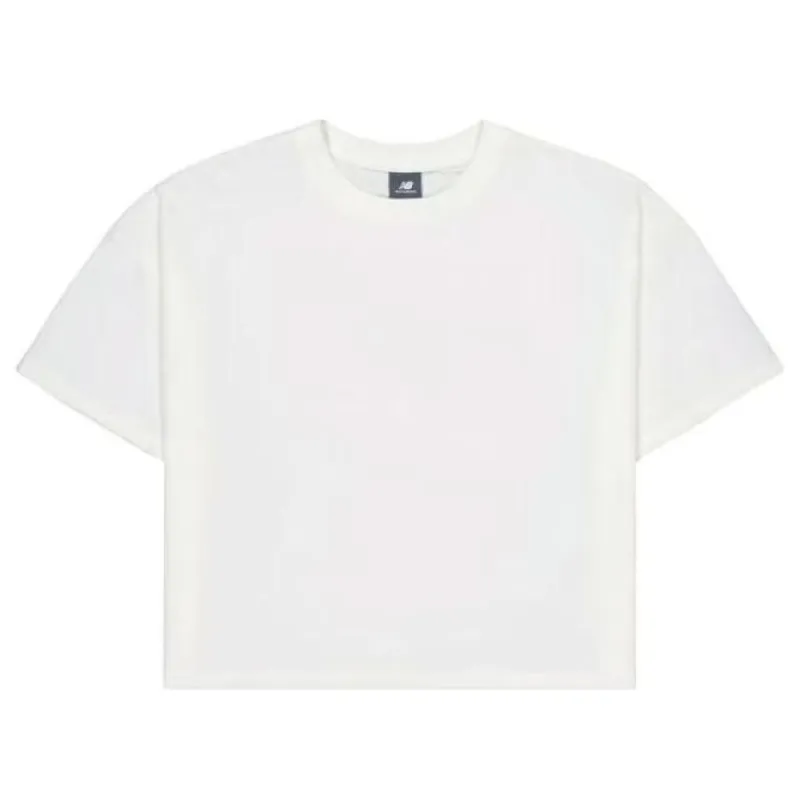 (WMNS) New Balance Cotton T-Shirt 'White' AWT31573-SST sold by KicksCrew