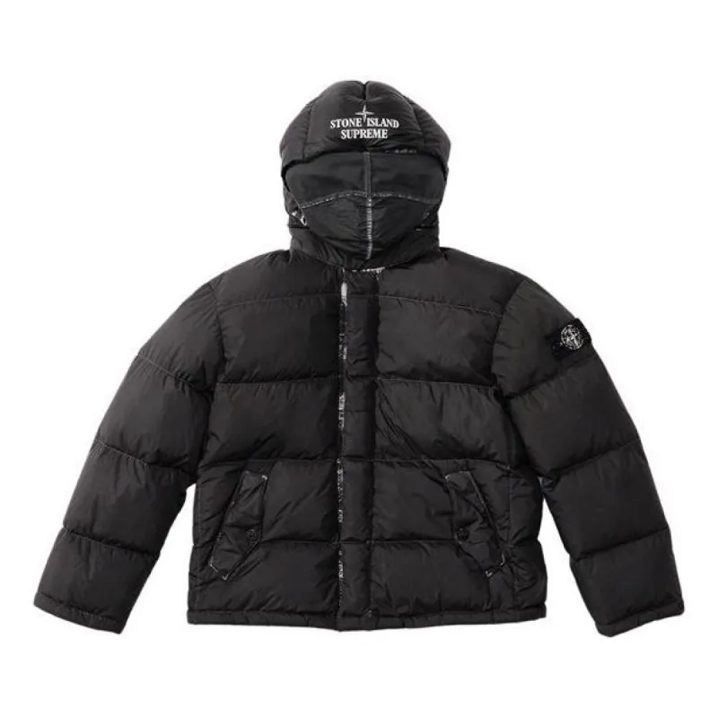 Supreme x Stone Island Painted Camo Crinkle Down Jacket 'Black' SUP-FW20-295 sold by KicksCrew