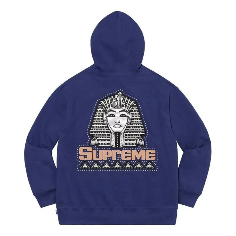 Supreme Pharaoh Studded Hoodie 'Blue White Black' SUP-FW20-020 sold by KicksCrew