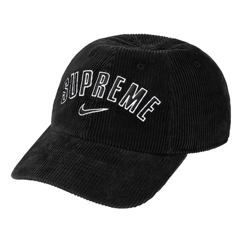 Supreme x Nike Arc Corduroy 6-Panel Cap 'Black White' DM9048-689 sold by KicksCrew