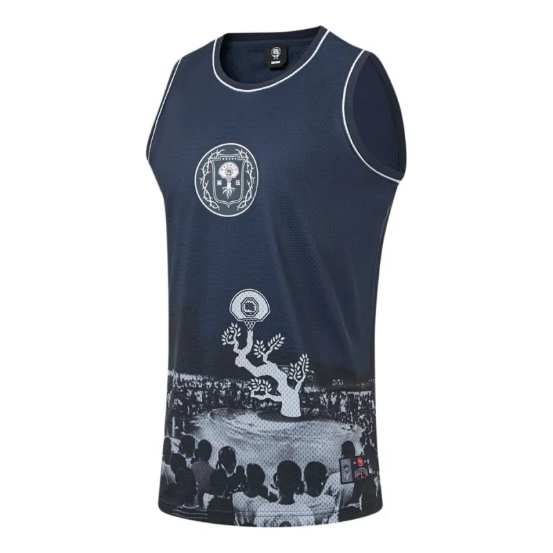 Li-Ning BadFive Graphic Basketball Jersey 'Midnight Navy' AAYT523-3 sold by KicksCrew