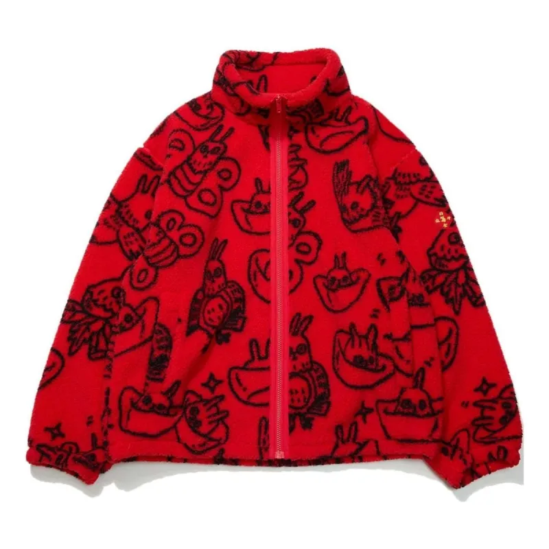 Li-Ning Rijindoujin Fleece Track Jacket 'Red' AFDT007-2 sold by KicksCrew