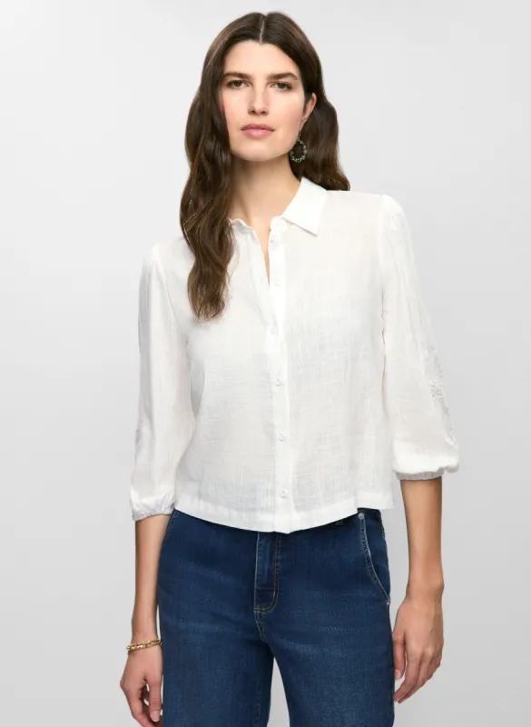 Embroidered Button Down Blouse sold by Melanie Lyne