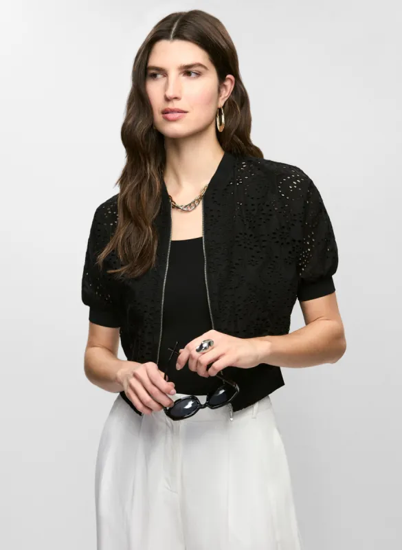 Eyelet Bomber Jacket sold by Melanie Lyne