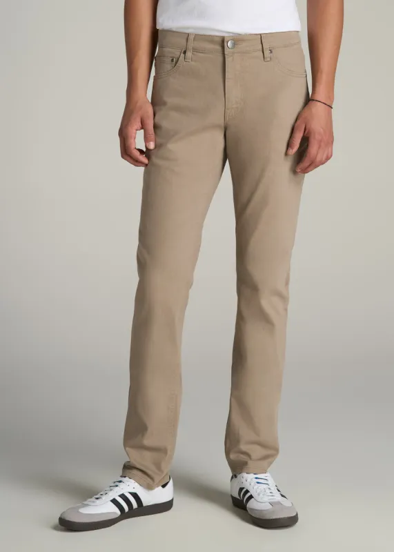 Carman Tapered Fit Colored Jeans for Tall Men in Clay Wash sold by American Tall