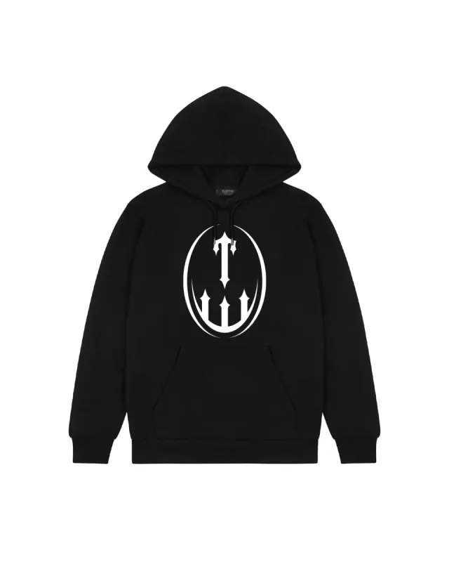 T Crest Hoodie - Black sold by Trapstar London