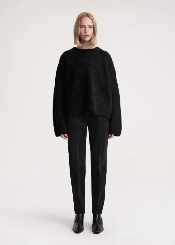 Boxy alpaca knit black sold by Toteme