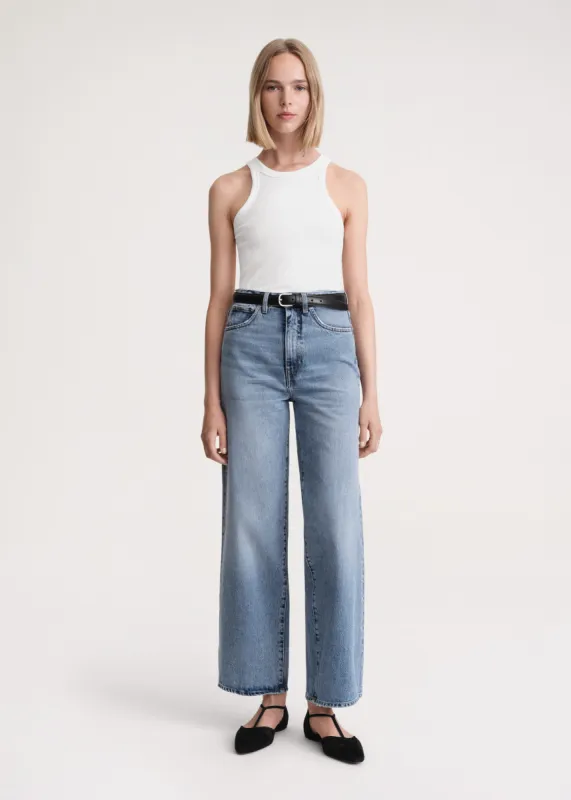 Flare fit denim worn blue | Parallel