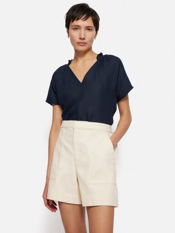 Light Linen Shell Top | Navy sold by Jigsaw