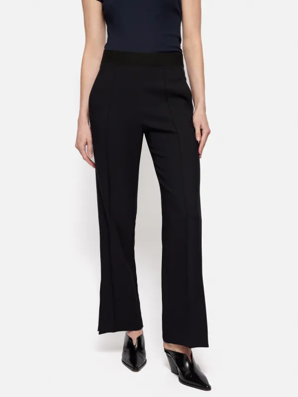 Crepe Split Hem Jogger | Black sold by Jigsaw