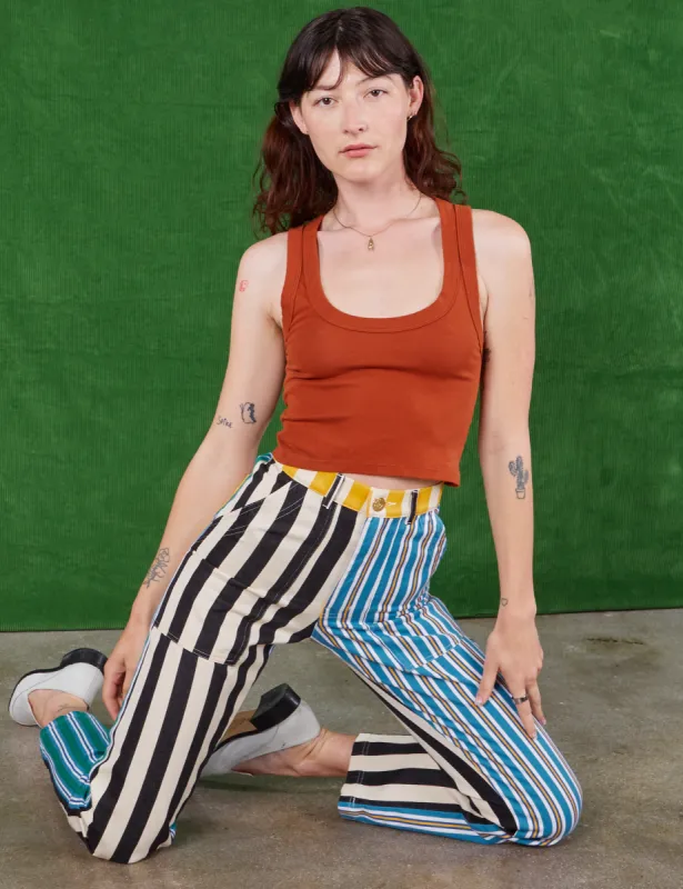Mismatched Stripe Work Pants | Parallel