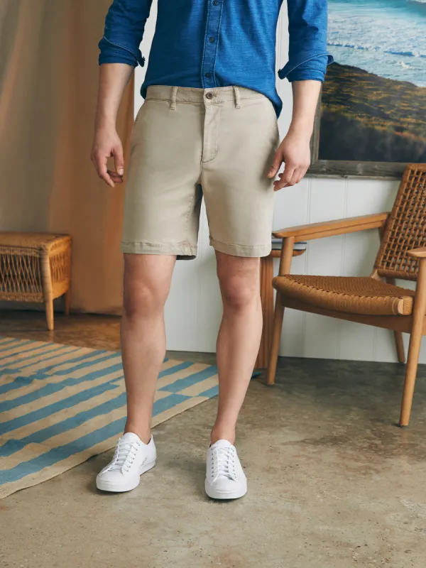 Coastline Stretch Chino Short (8" Inseam) - Utility Khaki sold by Faherty