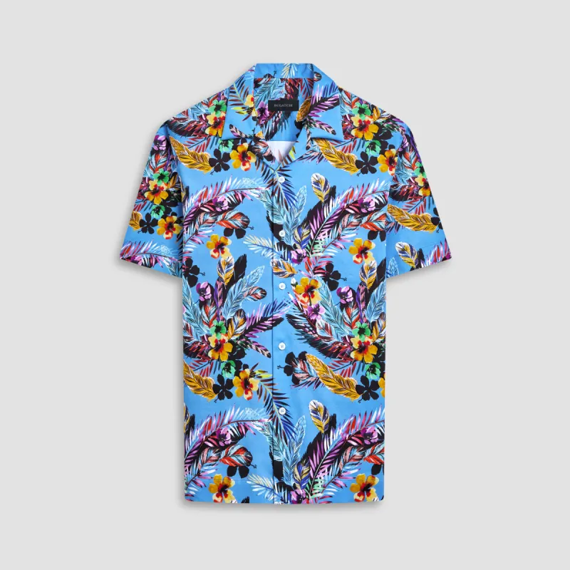 Cole Floral OoohCotton Camp Shirt sold by Bugatchi