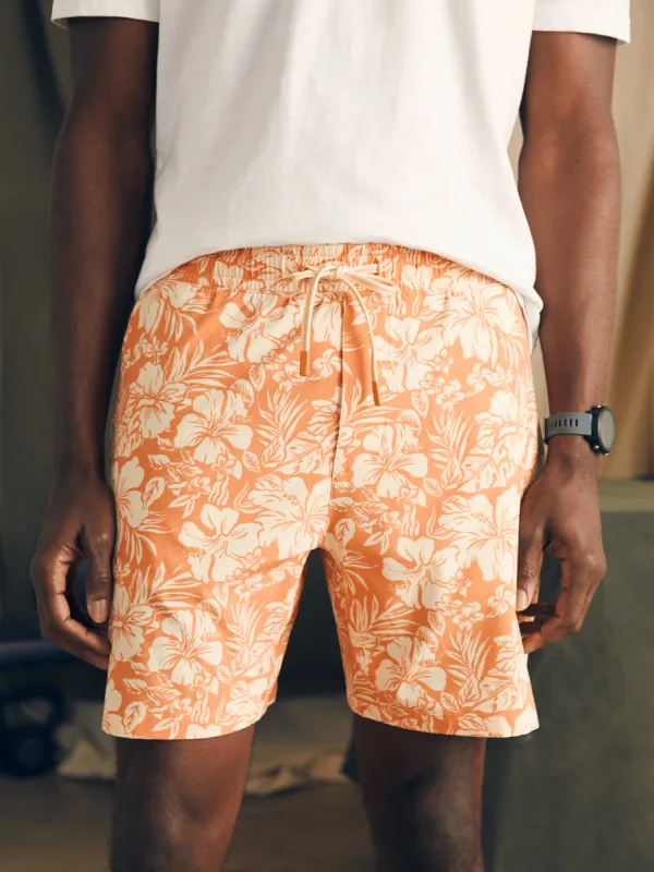 Shorelite Active Swim Short (7" Inseam) - Coral Blossom sold by Faherty