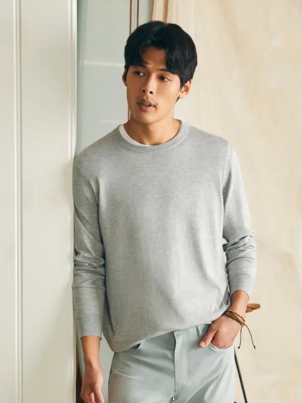 Movement™ Crewneck Sweater (Tall) - Mineral Grey Heather sold by Faherty