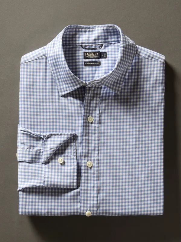 Movement™ Shirt (Tall) - Light Blue Gingham sold by Faherty