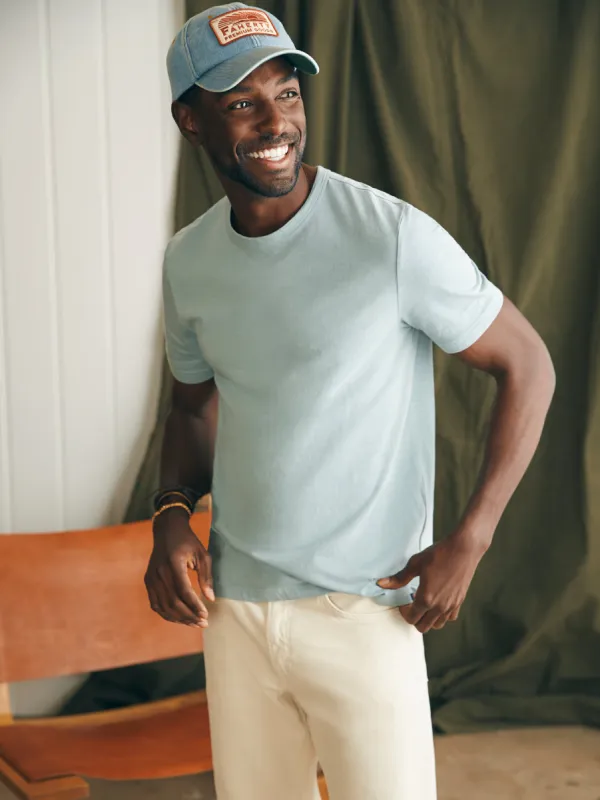 Sunwashed Tee - Hull Teal sold by Faherty