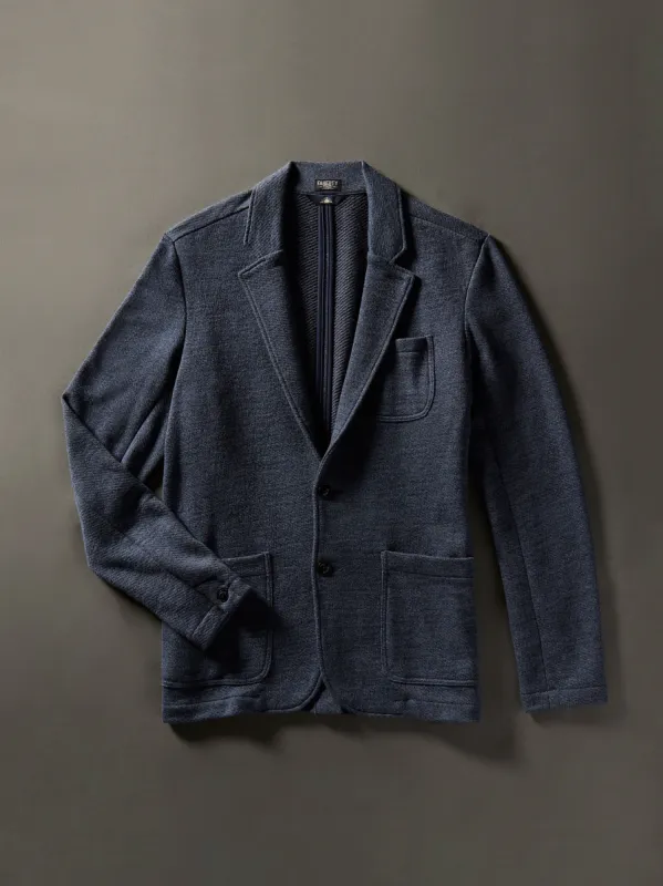Inlet Knit Blazer - Deep Navy Melange sold by Faherty