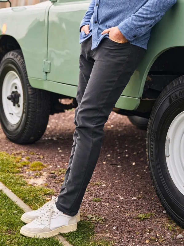 Stretch Terry 5-Pocket Pant - Onyx Black sold by Faherty