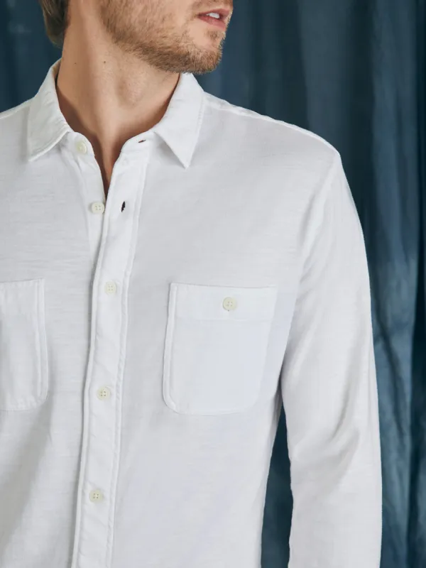 Sunwashed Knit Shirt - White sold by Faherty