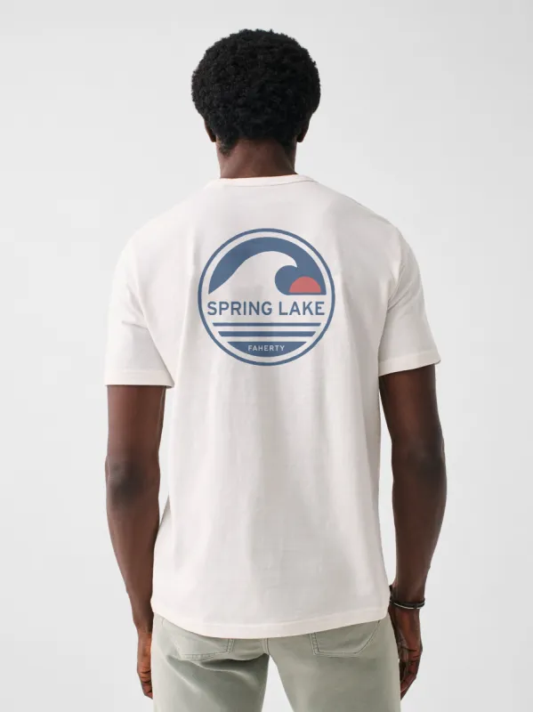 Spring Lake Short-Sleeve Crew T-Shirt - White sold by Faherty