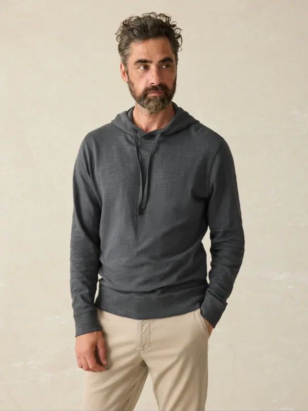 Sunwashed Midweight Organic Hoodie - Graphite sold by Faherty