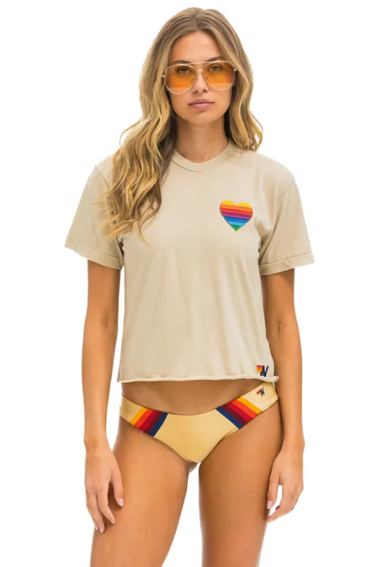 HEART STITCH 5 BOYFRIEND TEE - SAND sold by Aviator Nation