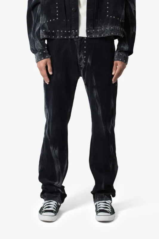 Star Studded Pants - Washed Black sold by MNML