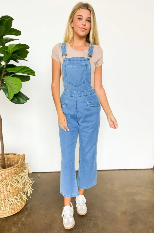 Marlah Wide Leg Denim Overalls - FINAL SALE sold by Madison + Mallory