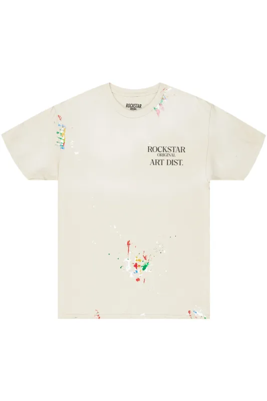 Can't Be Tamed Beige Oversized Tee sold by Rockstar Original
