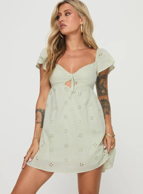 Staban Mini Dress Sage sold by Princess Polly