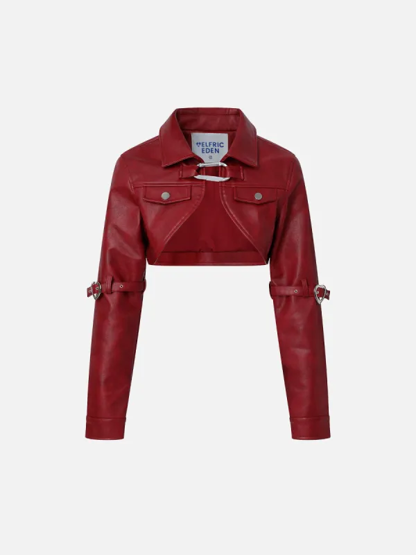 Aelfric Eden Heart Belt Faux Leather Jacket sold by Aelfric Eden