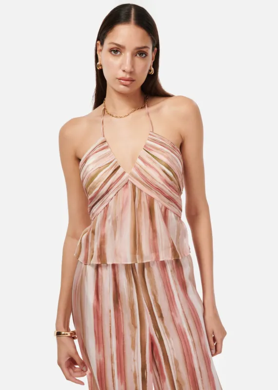 Rhea Camisole Painterly Stripe sold by Cami NYC
