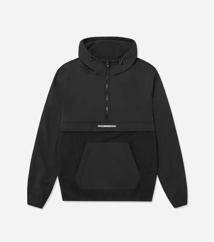 NICCE Mens Calix Hooded Fleece Jacket | Black sold by Nicce