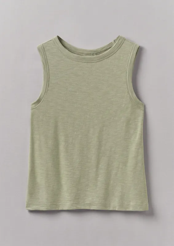 Garment Dyed Organic Cotton Tank Top | Celadon Green sold by TOAST