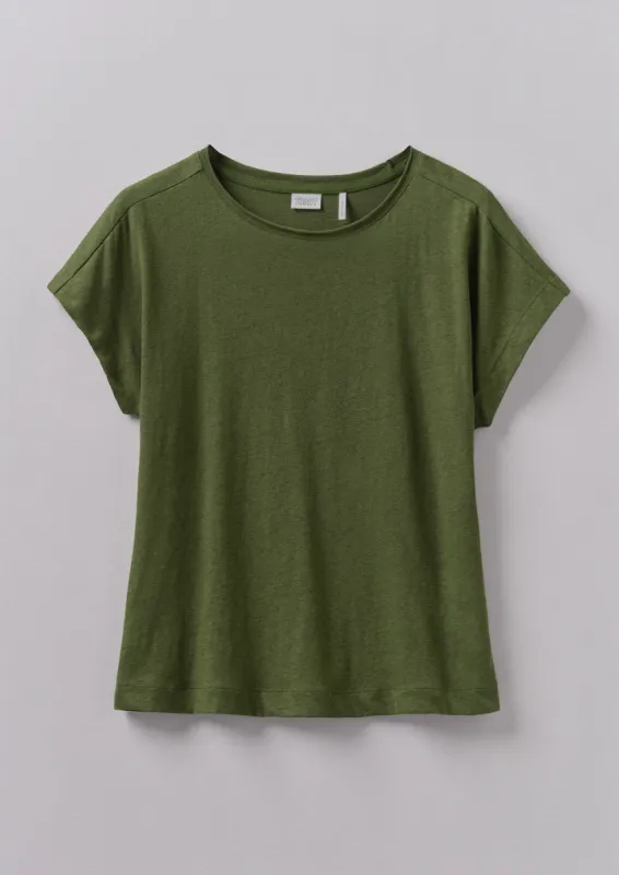 Crew Neck Cotton Hemp Tee | Propagator Green sold by TOAST