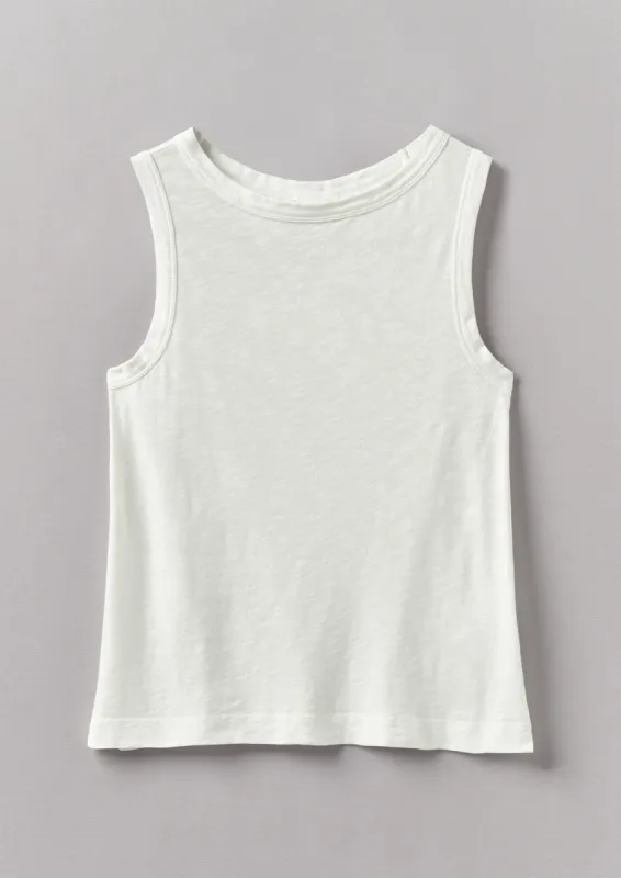 Garment Dyed Organic Cotton Tank Top | Chalk sold by TOAST